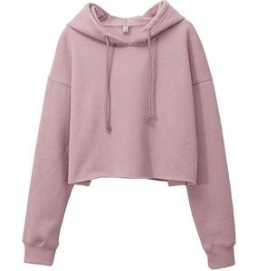 Sudadera con capucha de algodón de gran tamaño personalizada para mujer, sudaderas con capucha sólidas transpirables para mujer con logotipo bordado, sudaderas con capucha de invierno informales - Product Image 1