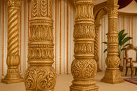 Mandap de mariage sud-indien pour la décoration du Muhurtham, Mandaps de mariage tamil majestueux, Mandapam Kalyanam rond abordable pour mariage du sud