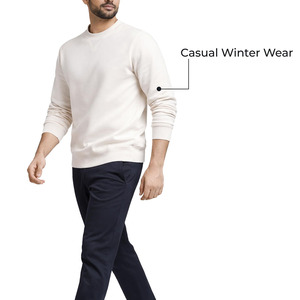 Sudadera casual de moda con logotipo personalizado disponible, sudadera de cuello redondo para hombre, sudadera de algodón premium para venta en línea. - Product Image 5