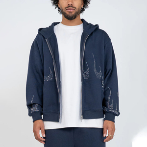 ชุดวอร์มแฟชั่นสำหรับผู้ชายชุดวอร์มประดับพลอยเทียมสำหรับกลางแจ้งฤดูหนาว - Product Image 5