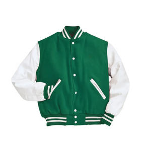 Chaqueta Varsity de Alta Calidad con Logotipo Personalizado para Hombre, Mangas de Cuero Curtido, Bordado Chenille, Forro 100% Poliéster - Product Image 3