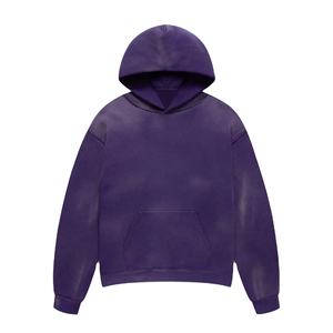 Sweat à Capuche Homme Tendance 2026 Personnalisable avec Logo OEM, Effet Délavé Acide, en Coton Mélangé, Disponible en Plusieurs Couleurs - Product Image 1