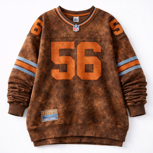 Sweat-shirt de football américain surdimensionné personnalisé OEM |   450 GSM Coupe Boxy |   Fabricant de vêtements de sport vintage et streetwear - Product Image 1