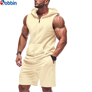 BOBBIN INDUSTRIES, el Mejor Fabricante de Conjuntos de Camisetas sin Mangas para Hombres de Talla Grande, Conjunto Personalizado de Verano con Cremallera y Capucha para Hombre - Product Image 5