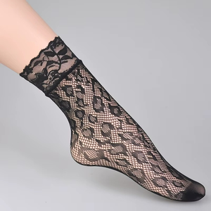 Black Ladies Convenient Lace <b>Sock</b> Women Girls Ladies <b>Soft</b> Lace Short Ankle <b>Socks</b> Fishnet <b>Socks</b> - Product Image 6