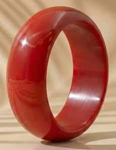 Classic <b>Red</b> Acrylic Resin Round Bangle <b>Bracelet</b> for Women Gift Fashion Jewelry - Product Image 2
