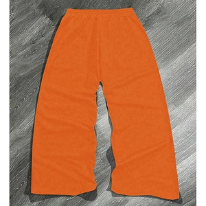 Pantalon de survêtement baggy pour homme 500 g/m² 100 % coton, coupe large, noir, avec bordure brodée, fermeture éclair et cordon de serrage sportif - Product Image 2
