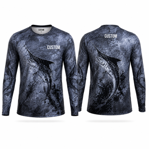 เสื้อตกปลาแขนยาวผู้ชายแบบสั่งทำพิเศษ SFIVE INDUSTRIES ปี 2026 ลายปลากระเบน UPF 50 ป้องกันรังสียูวี ผลิตจากโพลีเอสเตอร์ - Product Image 5