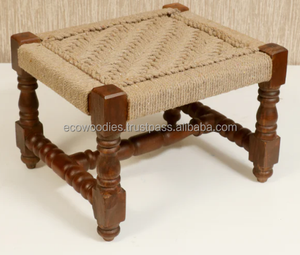 Eco-Friendly Farmhouse Style Low Price <b>Wooden</b> <b>Stool</b> Ottoman Modern Handmade Outdoor Foot <b>Stool</b> for Living Rooms - Product Image 2