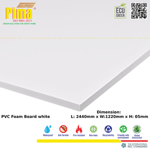 WPC PVC Foam Board <b>Sheet</b> White Color 5mm Thickness 0.6 G/cm3 Density Lightweight Anti-Termitic Core for Interior Advertising - Product Image 3
