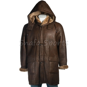 2026 New <b>Shearling</b> Lamb Leather <b>Bomber</b> <b>Jacket</b> for Men Custom Design Breathable Comfortable Adult Leather <b>jackets</b> - Product Image 2