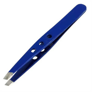 Pinces à sourcils inclinées en acier inoxydable avec couleurs personnalisées - Product Image 2
