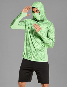 Chemises et hauts de pêche en polyester antibactérien UPF 50+ – Chemises de pêche performantes à capuche avec masque, légères et offrant une protection solaire - Product Image 6