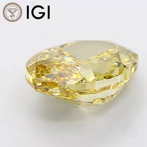 Diamant ovale jaune vif fantaisie de 2,00 carats, cultivé en laboratoire CVD, certifié IGI, clarté VS2, pour la fabrication de bijoux - Product Image 3