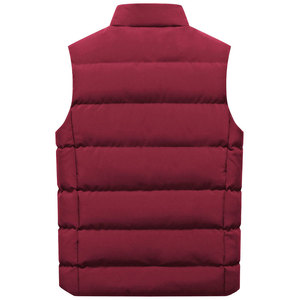 Zipro Industries <b>Men's</b> <b>Black</b> Stand Collar Puffer <b>Vest</b> Zipper Closure Windproof Casual Winter Solid Color Thick Polyester Shell - Product Image 3