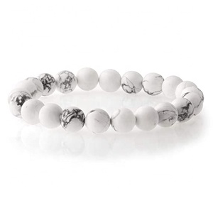 Natural Howlite 8mm Beaded <b>Bracelet</b> Crystal <b>Healing</b> Gemstone <b>Bracelet</b> Reiki Chakra Meditation Jewelry Gift - Product Image 3