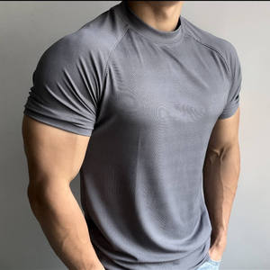 T-shirt Homme Slim Fit Personnalisé en Polyester/Coton Tricoté de Haute Qualité, Séchage Rapide, Manches Courtes, Couleur Unie, Idéal pour l'Entraînement Estival en Extérieur - Product Image 2