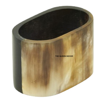 Support à stylos en corne de forme ronde, vente en gros d'usine, support à stylos en corne de qualité supérieure, fait main, design élégant