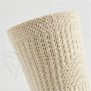 Crew <b>Socks</b> Solid Color 100% Cotton Breathable Knitted for Daily Casual Wear Adults Spring Season Standard Thickness - Product Image 4