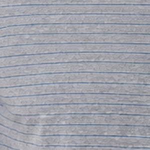 Polo pour homme gris chiné et bleu à fines rayures horizontales, manches courtes, col classique, personnalisable, respirant, pour le golf - Product Image 4