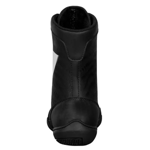 Chaussures de boxe en cuir respirantes à lacets, noires, personnalisables (marque et couleur), avec emballage sur mesure - Product Image 5