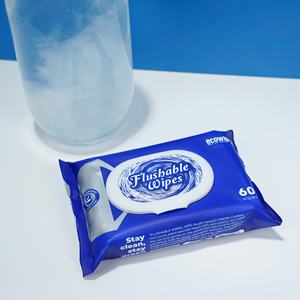 Flushable Wet <b>Wipes</b> for Sensitive Skin 60 count, Sensitive skin cleaning <b>wipes</b> - Product Image 1