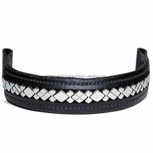 Bande de sourcils vide faite à la main de luxe de haute qualité pour cheval avec pneu décoratif en métal saphir en acier inoxydable de qualité supérieure - Product Image 6