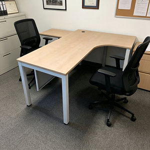 AY L Shape <b>Office</b> Conference <b>Table</b> Metal Legs MDF Top Modern Design Stable Commercial Furniture for <b>Office</b> Building V-SML - Product Image 1