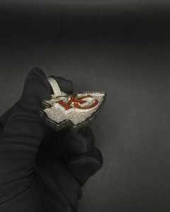 Custom <b>Initial</b> Logo Charm <b>Pendant</b> 925 Sterling <b>Silver</b> VVS Moissanite Hip Hop Style Men's Iced Name Gift - Product Image 2