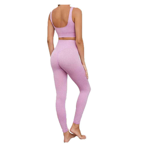 Conjunto de Yoga para Mujer al Por Mayor, Más Vendido, Spandex/Nylon, 2 Piezas, Transpirable, Cintura Elástica, Cintura Alta, Diseño Sostenible de Última Moda - Product Image 5