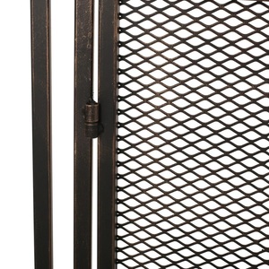 Paravent de protection pliable en métal à double porte pour foyer, résistant à la chaleur, anti-étincelles, pour cheminée industrielle - Product Image 5