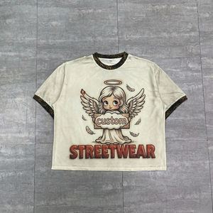 Camiseta Personalizada 100% Algodón con Estampado DTG, Corte Holgado y Extra Grande, Estilo Vintage Desgastado con Acabado Ácido y Bajo sin Rematar para Hombre - Product Image 4