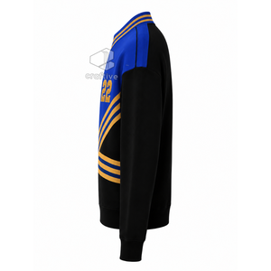 Sigma เสื้อสวมหัว Gamma Rho ของผู้หญิงเสื้อสเวตเตอร์คอกลมผ้าคอตตอนสีฟ้าและสีทองปักลาย - Product Image 3