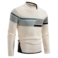 Herren Leichtgewichtiger Rundhals-Strickpullover Weicher Atmungsaktiver Langarm-Pullover Lässige Warme Strickware für Herbst Winter Alltag