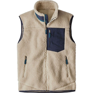 OEM Manufacturer High Quality Coated Canvas Sleeveless Sherpa Jacket Fleece Vest Breathable Windproof <b>Winter</b> Stand Zip Front - Product Image 1