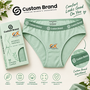 Ropa Interior de Algodón y Elastano para Mujer, Estilo Hipster, con Logotipo Personalizado, Precio de Fábrica, Suave y Elástica, Suministro Directo de Fábrica ODM - Product Image 3