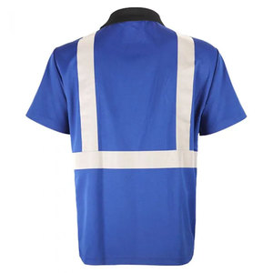 Chemises polo à manches courtes réfléchissantes haute visibilité, vêtements de sécurité respirants, sécurité nocturne, travaux en extérieur, chemises polo de chantier - Product Image 3