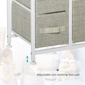 Cassettiera in Tessuto a 7 Cassetti con Contenitori Facili da Estrarre e Struttura in Metallo per l'Organizzazione della Camera da Letto |   Grigio - Product Image 6
