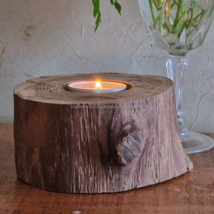 Decorative Wood T-Light Holder with Unique Design for Christmas Home Interiors Parties & Stylish Gifting - Product Image 1