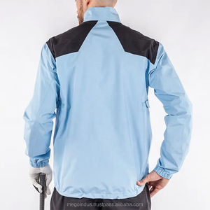Vente en gros design personnalisé OEM vestes de golf d'extérieur pour hommes col haut zippé colour block imperméable veste softshell pour hommes - Product Image 2