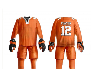 Custom Sublimated Ice Hockey Uniforms with Matching <b>Socks</b> Professional Grade Tackle Twill Ice Hockey Team Wear - Product Image 4