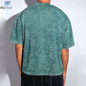 เสื้อยืดผู้ชายคุณภาพสูง ทรงโอเวอร์ไซส์ ผ้าฝ้าย 100% ล้างสีแบบวินเทจ สไตล์สตรีทแวร์ รับสั่งทำพิมพ์ลาย OEM เป็นมิตรต่อสิ่งแวดล้อม - Product Image 2