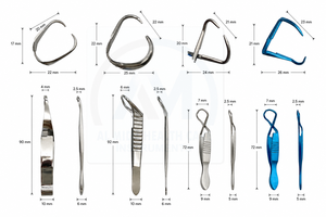 Al Mida Healthcare AMHC-R-406 SET 6 PCS O.R GRADE CHALAZION FORCEPS SURGICAL DERMAL OPHTHALMIC INSTRUMENTS HIGH INSTRUMENTS - Product Image 5