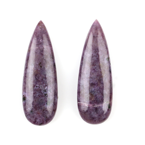 Increíbles Cuentas de Charoita Púrpura Natural de 10x30mm en Forma de Pera, Altamente Pulimentadas, Piedras Preciosas Sueltas para Joyería, Venta al Por Mayor - Product Image 1