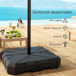 Ombrellone da Giardino e Patio con Palo in Acciaio Inossidabile - Forma Quadrata per Spiaggia e Uso in Hotel/Ristoranti - Product Image 6