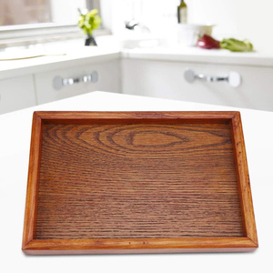 Plateau de service en bois rustique style ferme avec poignée, finition vieillie, pour hôtel, maison, table basse - Approvisionnement en gros pour Ramadan et Diwali - Product Image 4
