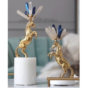 Sculpture abstraite haut de gamme en laiton et aluminium, décoration artistique en métal, statue, figurine métallique pour hôtel, décoration de table à domicile - Product Image 2