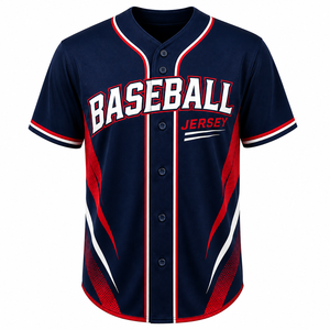 Camiseta de Béisbol Sublimada Personalizada para Equipos Deportivos, Adultos y Niños, con Logotipo y Nombre Personalizados - Product Image 1