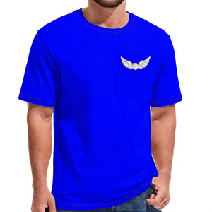 T-shirt blanc à manches courtes pour homme avec logo ailes en relief, coupe classique, col rond, en jersey de coton - Product Image 2