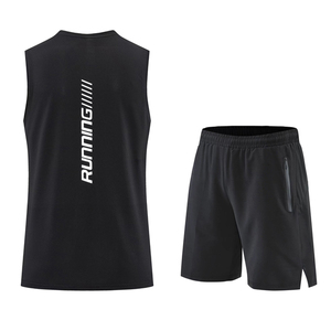 Ensemble de course sans manches pour homme, séchage rapide, débardeur et short de sport, tenue de fitness deux pièces - Product Image 6